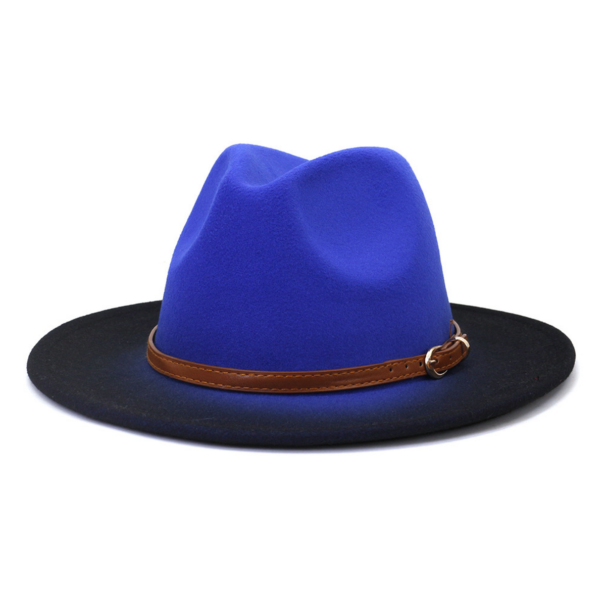 Women Warm Color Matching Belt Panama Hat_Cwah0707