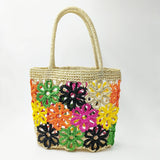 FRESH HOLLOW FLOWER HANDWOVEN BAG_CWAB1886