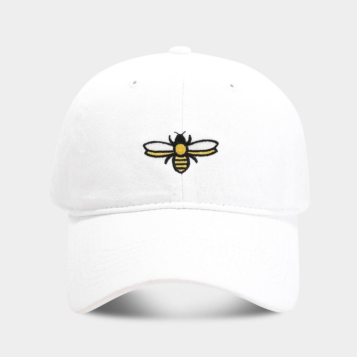BEE EMBROIDERY BASEBALL CAP OUTDOOR SUN HAT CWAH2020