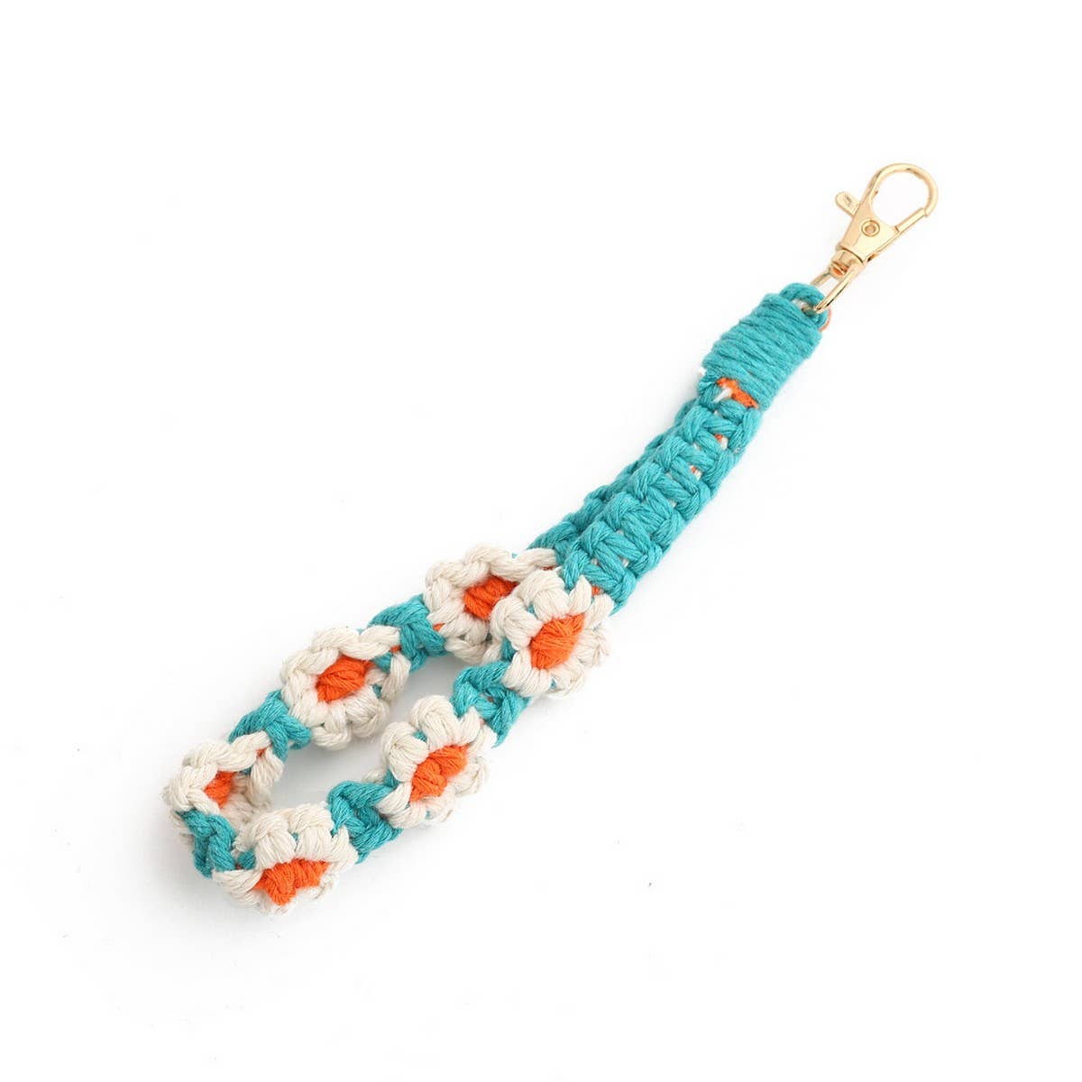 DOPAMINE COLOR DAISY WRIST STRAP KEYCHAIN_CWAB5080