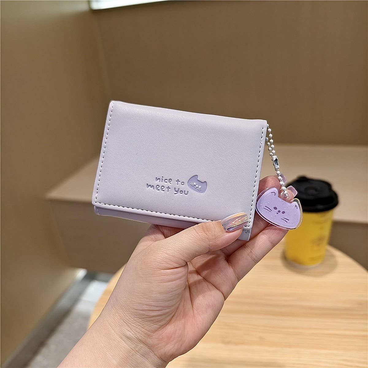 Cute Cartoon Pendant Mini Trifold Wallet_Cwab06195