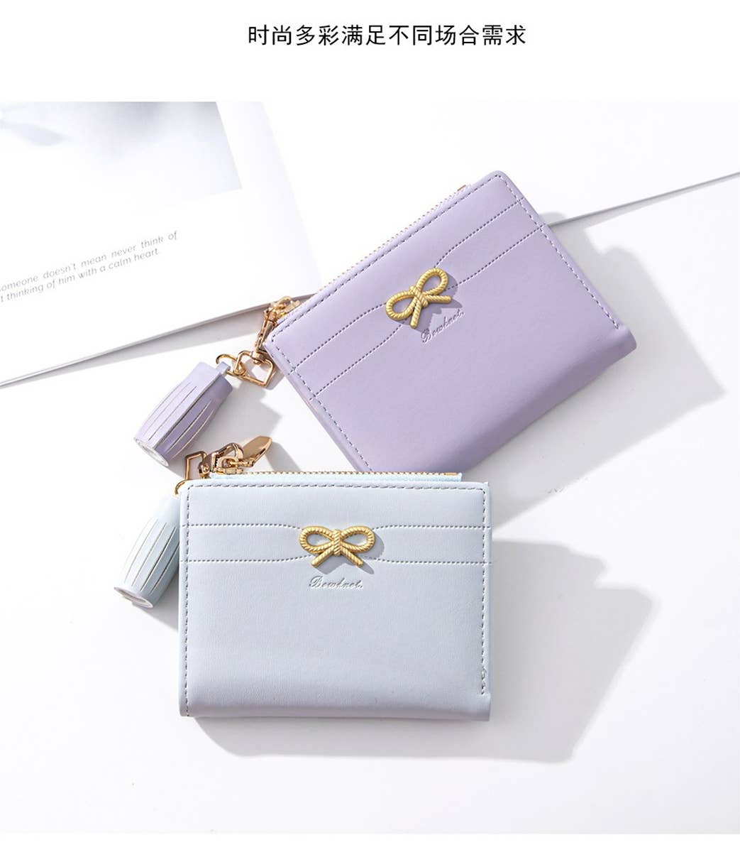 Minimalist Bow Zipper 2-Fold Wallet_Cwab06261