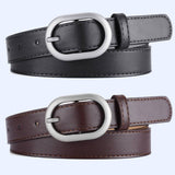 Women New Slim Fit Oval Pu Belt_Cwabe0352