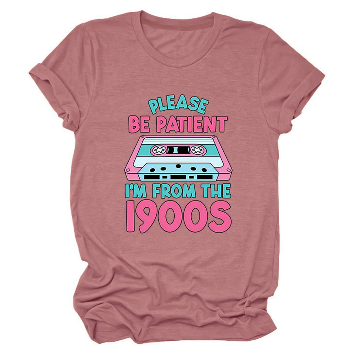 Women Teeplease Be Patient Letter Print_Cwtts1501
