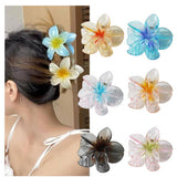 Holiday Large Glitter Egg Flower Hair Claw Clip_Cwmm5005