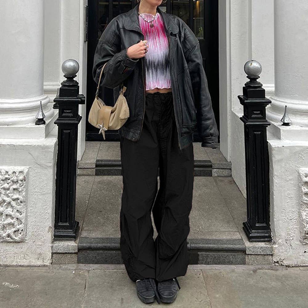 Trendy Low Waist Casual Wide-Leg Cargo Pants