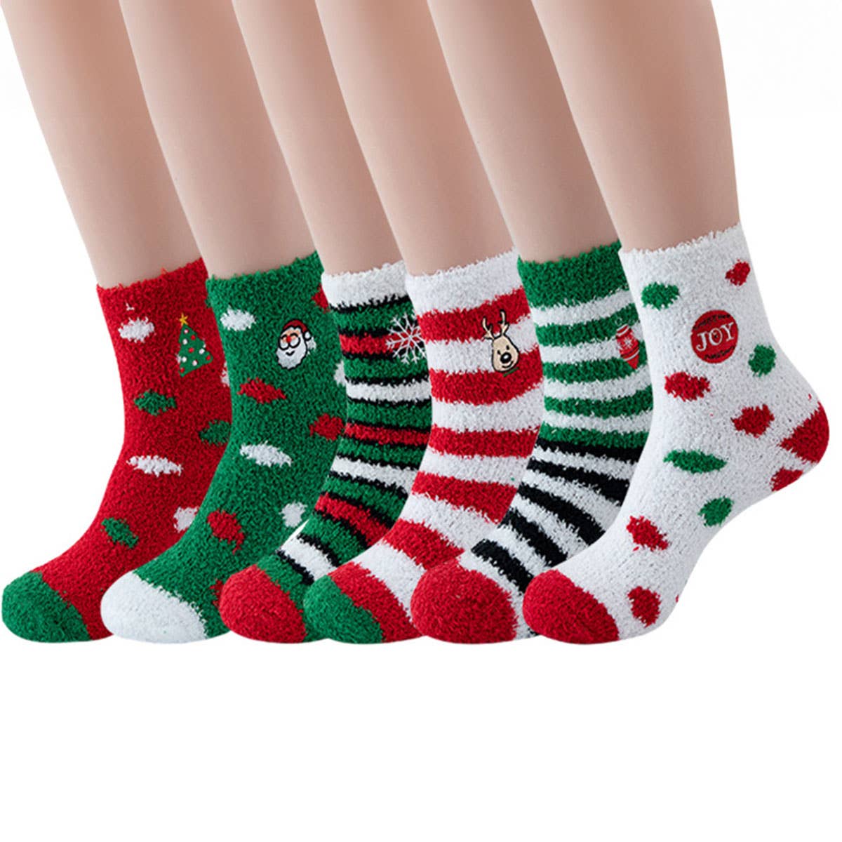 CHRISTMAS EMBROIDERY COZY SOCKS FOR WOMEN_CWMS0200