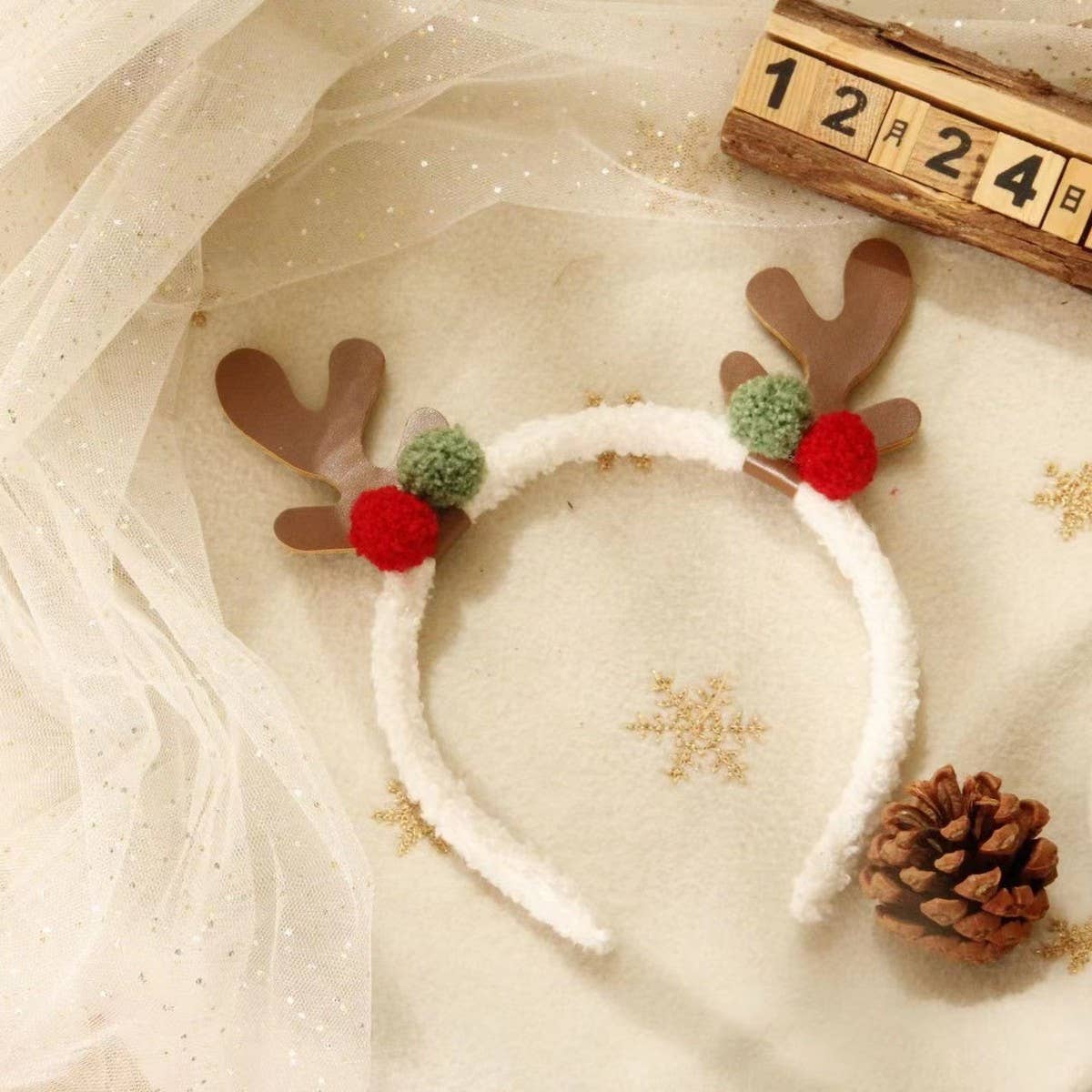 HOLIDAY GIFT CUTE DEER ANTLER CHRISTMAS HEADBAND_CWAHA3411