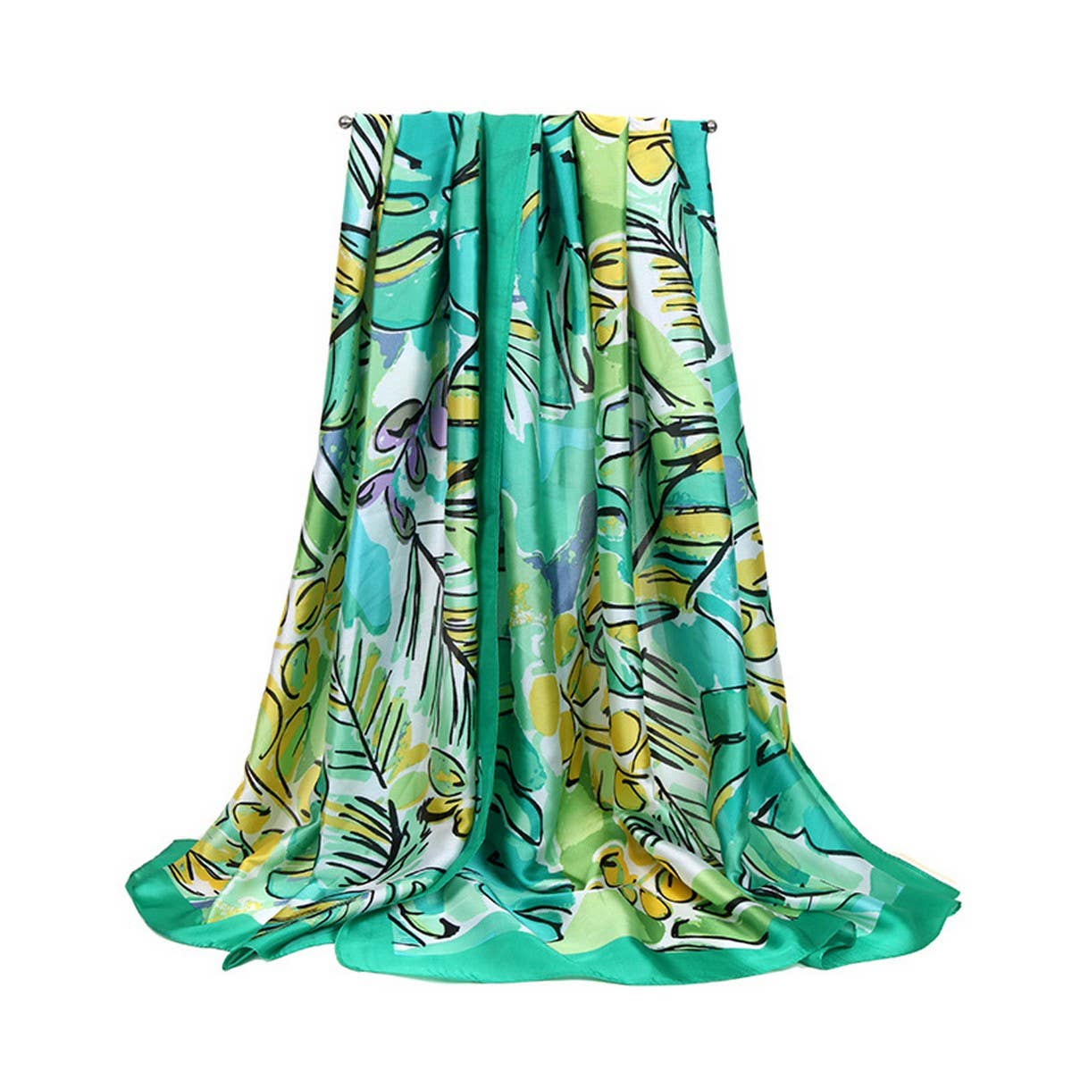BANANA LEAF SCARF SUMMER BEACH WRAP SHAWL_CWASC0671