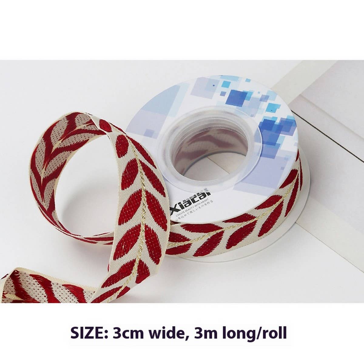 LEAF EMBROIDERY RIBBON EDGING RIBBON RIBBON_CWMM5764