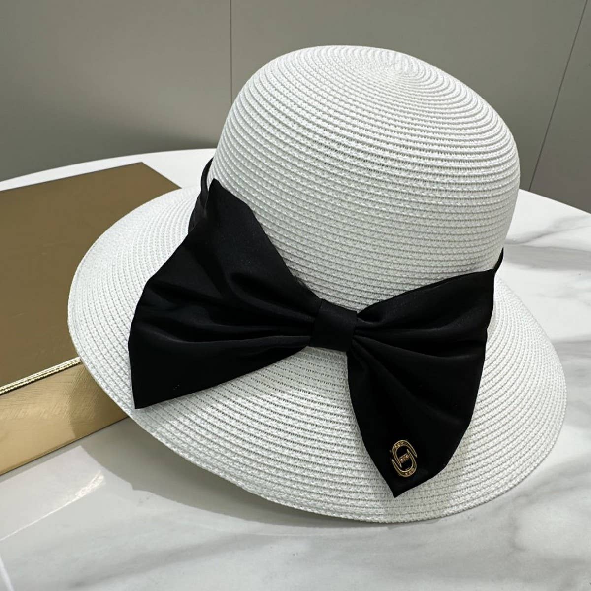 SUMMER ALL MATCH BOW STRAW HAT FOR WOMEN_CWAH3594