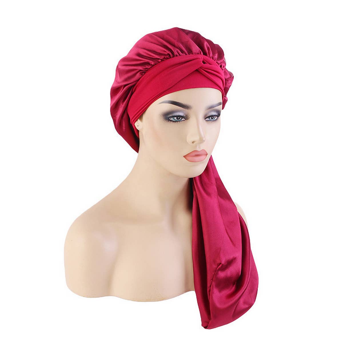 ADJUSTABLE STREAMER LONG NIGHTCAP_CWAH1484