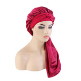 ADJUSTABLE STREAMER LONG NIGHTCAP_CWAH1484