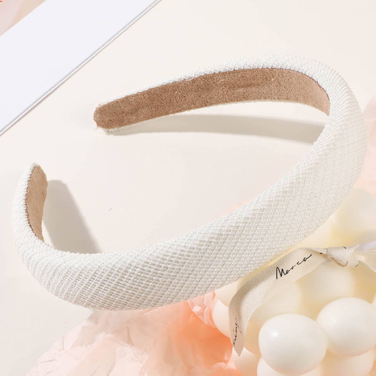 PLAID PATTERN HAIR HOOP_CWAHA0225