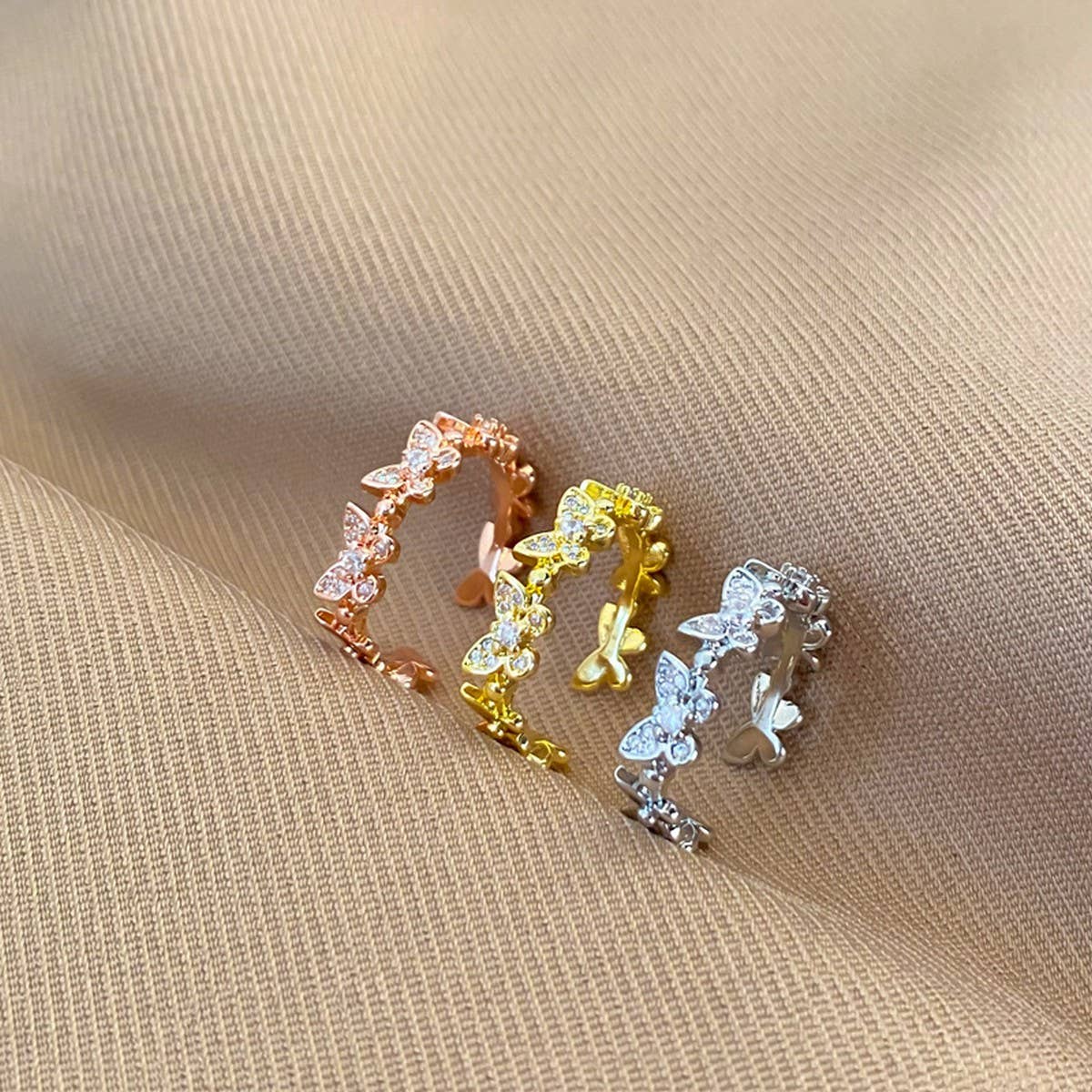 FASHIONABLE AND HIGH END BUTTERFLY ZIRCON RING_CWAJE3103