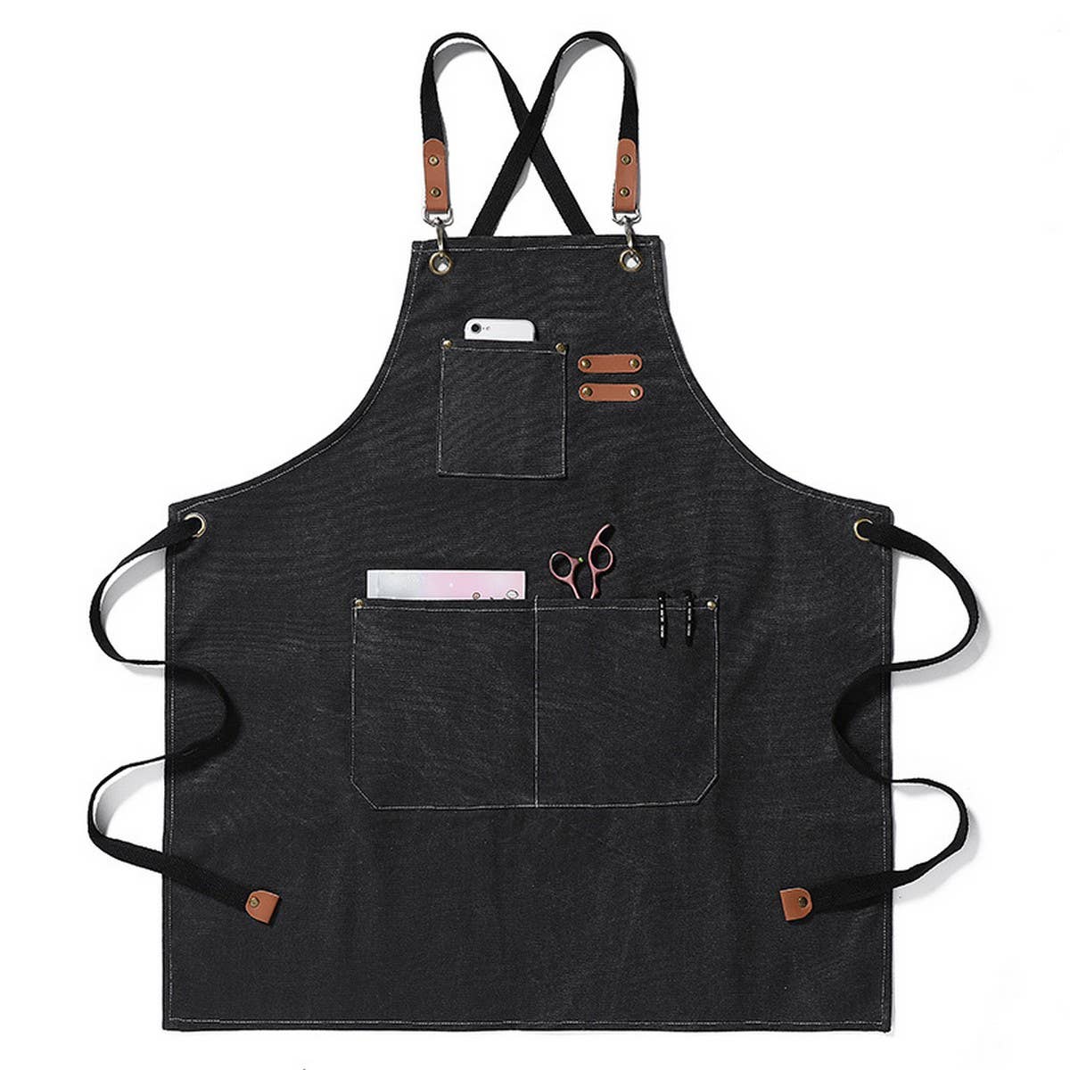 Cwmm1827_Canvas Household Apron Multi-Functional Work Apron