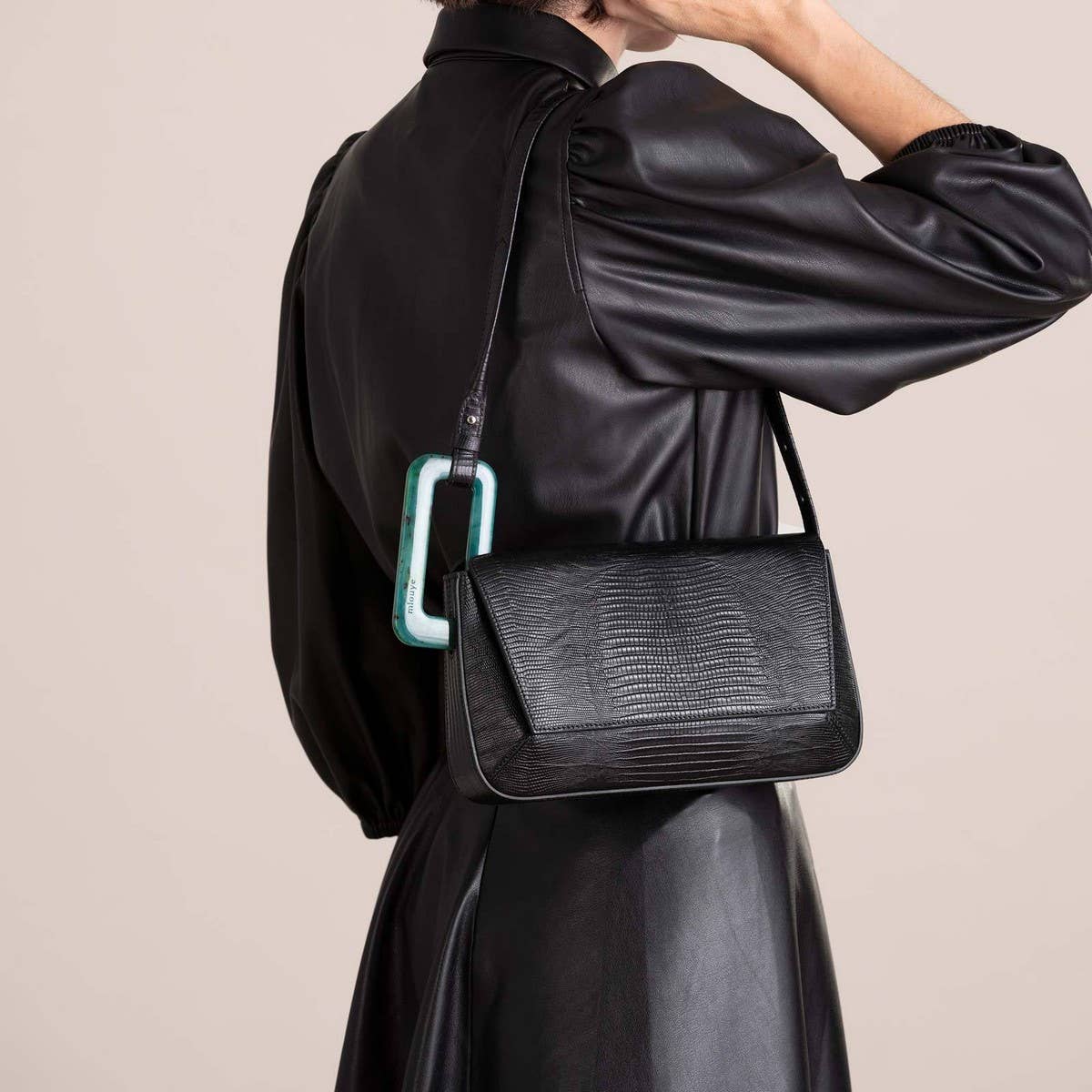 GEOMETRIC SPLICING SMALL SQUARE BAG SHOULDER BAG_CWAB1935