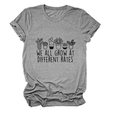 PRINTED CREW NECK TEE WE ALL GROW GRAPHIC_CWTTS1493