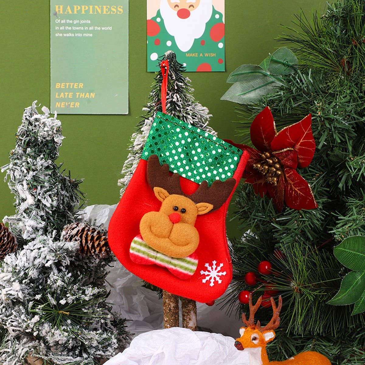SEQUINED 3D SANTA CLAUS CHRISTMAS STOCKINGS_CWMS1421