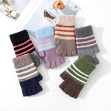 HALF FINGER OPEN KNITTED COLD PROTECTION GLOVES_CWAG0157