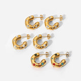 LIGHTWEIGHT COLORFUL GOLD HOOP EARRINGS_CWAJE0545