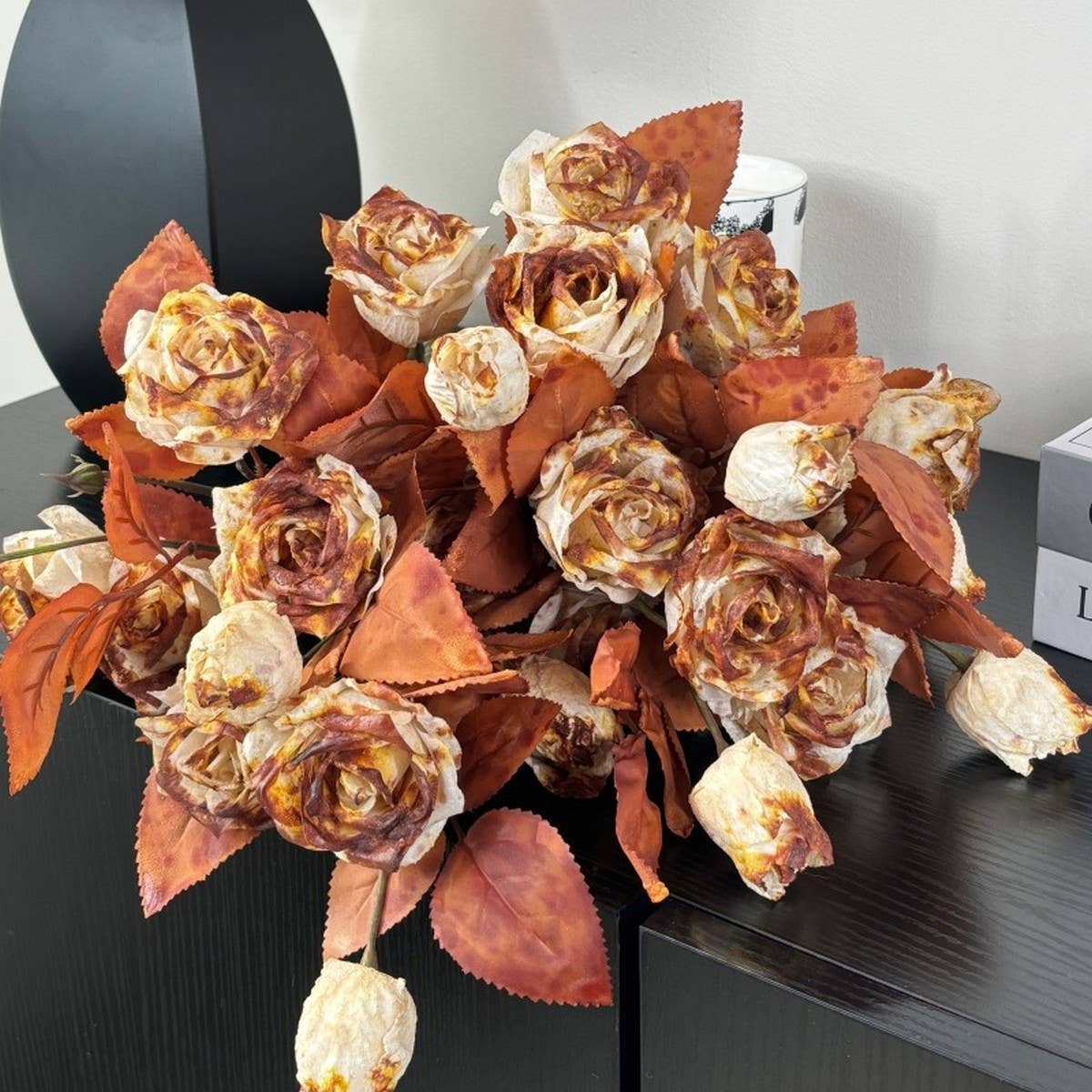 Vintage Autumn Oil Painting Burnt Rose_Cwmm6514