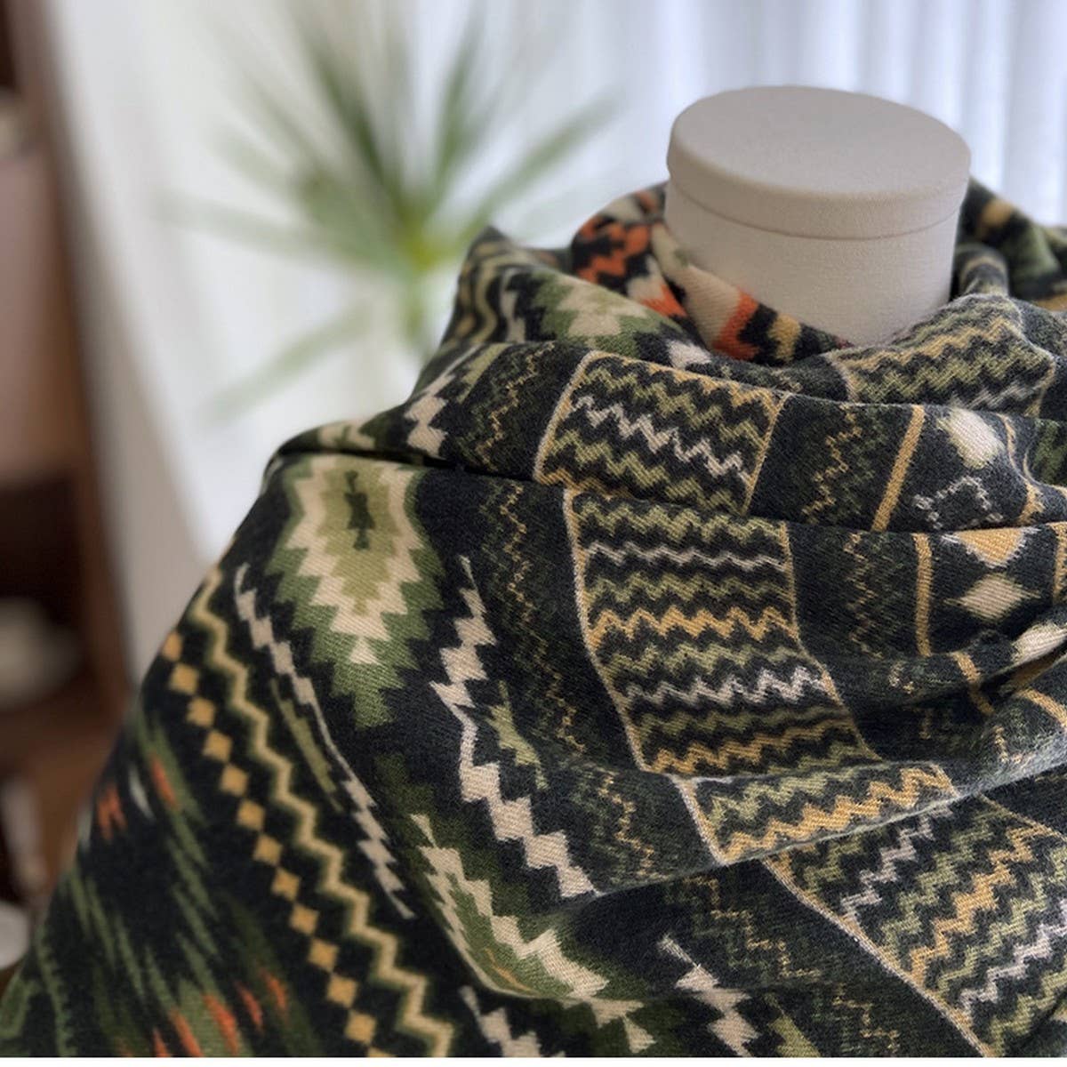 Ethnic Style Double-Sided Printed Tassel Scarf_Cwasc1474