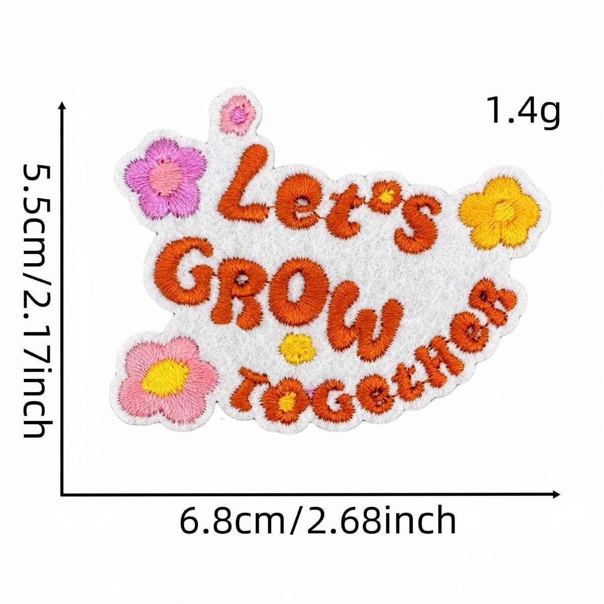 PERSONALIZED COLORFUL ENGLISH EMBROIDERY PATCH_CWMM4029