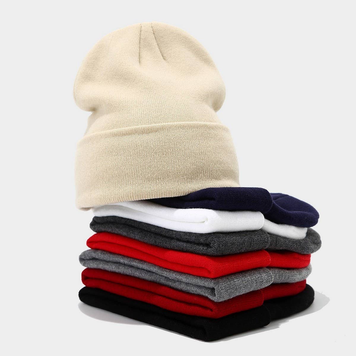High Stretch Knit Beanie Warm Soft Cap_Cwah04776