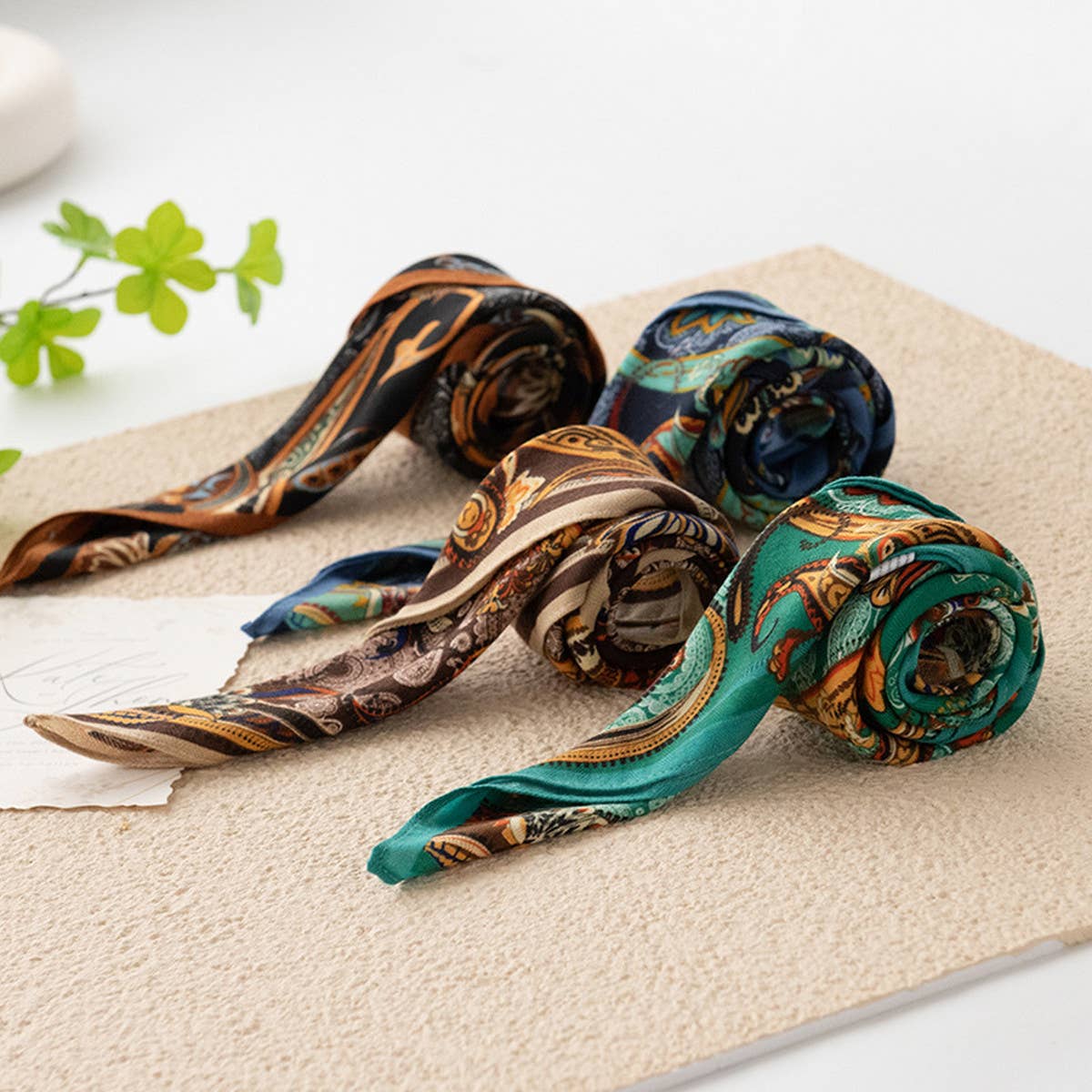 Vintage Cashew Flower Small Square Scarf_Cwasc0935