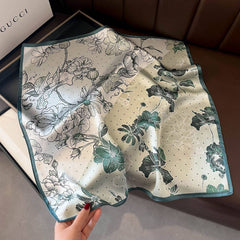 SILK SQUARE SCARF FOR WOMEN SPRING FALL GIFT_CWASC0563