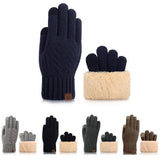 THICKENED FLEECE KNITTED TOUCH SCREEN GLOVES_CWAG0400