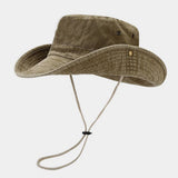 Washed Cotton Wide Brim Cowboy Sun Hat_Cwah3828