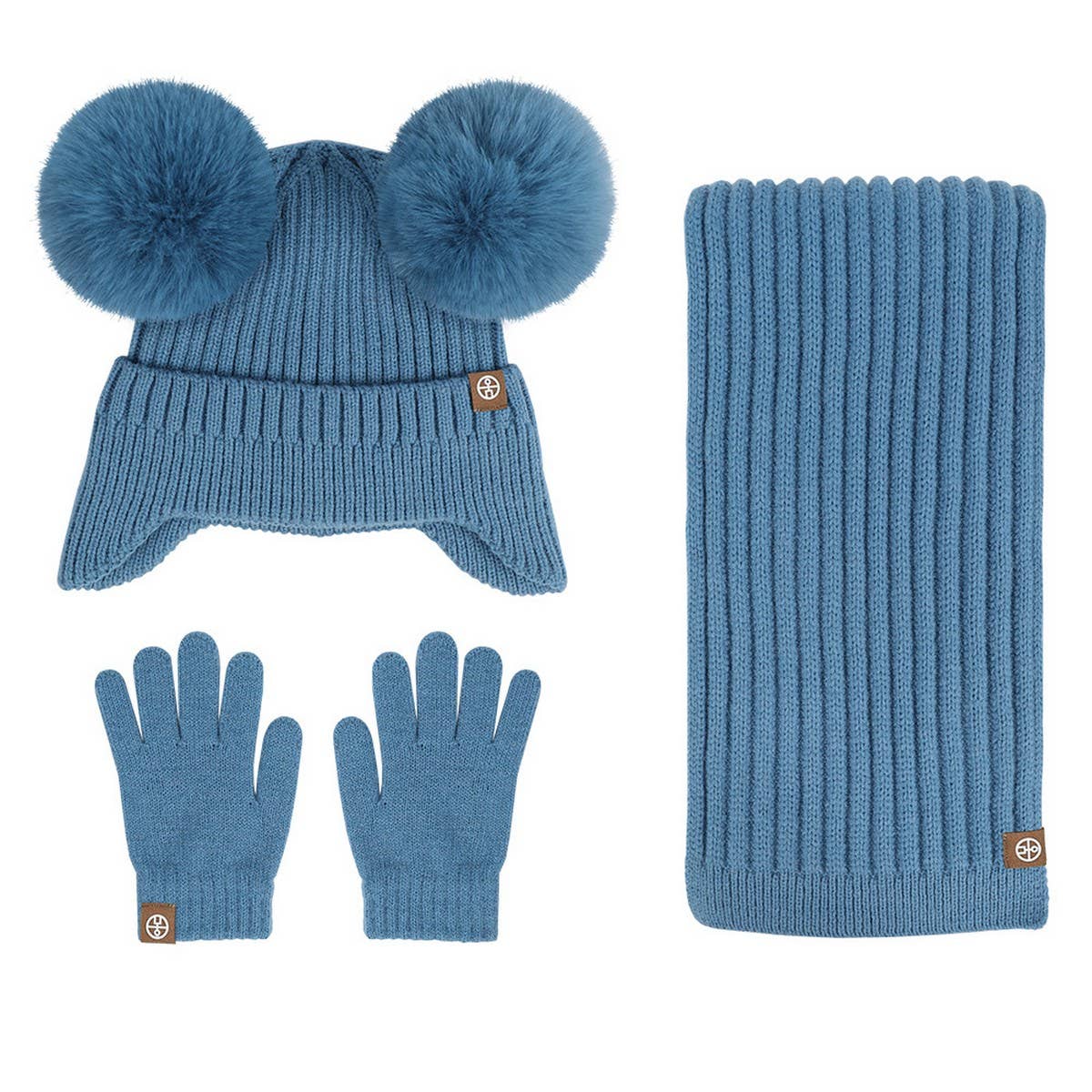 CHILDRENS HAT SCARF AND GLOVES THREE PIECE SET_CWMM2810