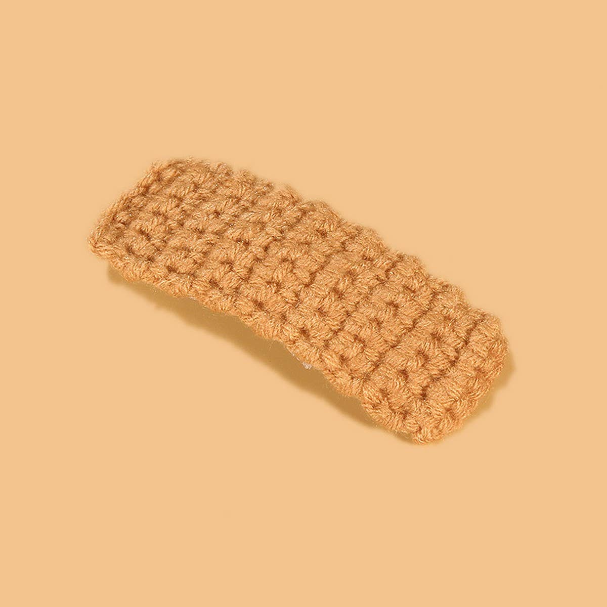 RECTANGULAR HAIR CLIP HANDMADE CROCHET YARN PIN_CWASC0836