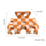 CHEESE SHAPE ACRYLIC HAIR CLAW MEDIUM CHIC CLIP_CWAHA2697