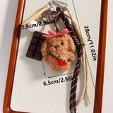 FLUFFY DOG DOLL KEYCHAIN WITH BOW CORD_CWMM7646