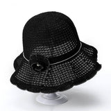 Wavy Edge Flower Hollow Sunshade Fisherman Hat_Cwah1453