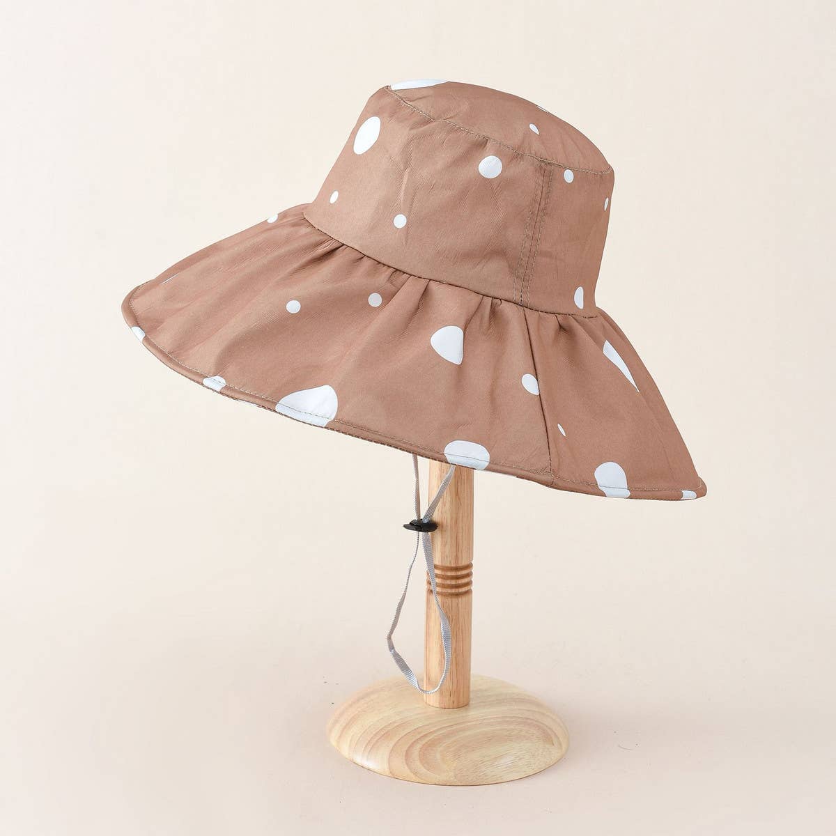 THIN POLKA DOT SUN PROTECTION BUCKET HAT_CWAH1415