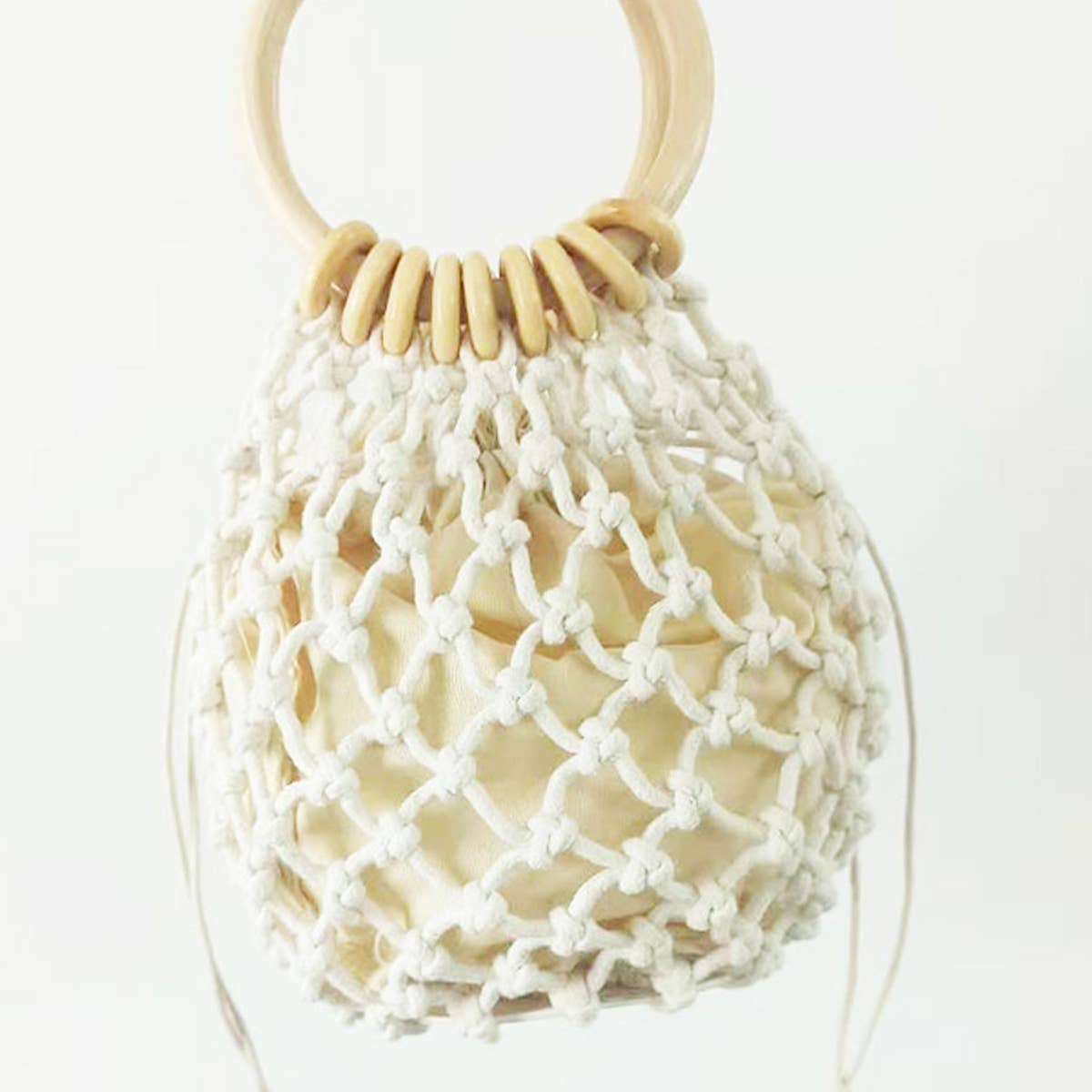 Women  Round Straw Bag Rattan Beach Handbag_Cwab0826