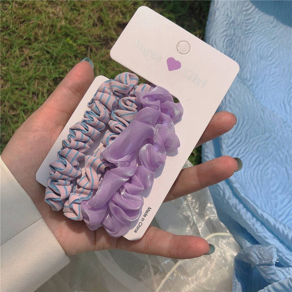 GIRLS SIMPLE AND VERSATILE HAIR SCRUNCHIES_CWAHA2272