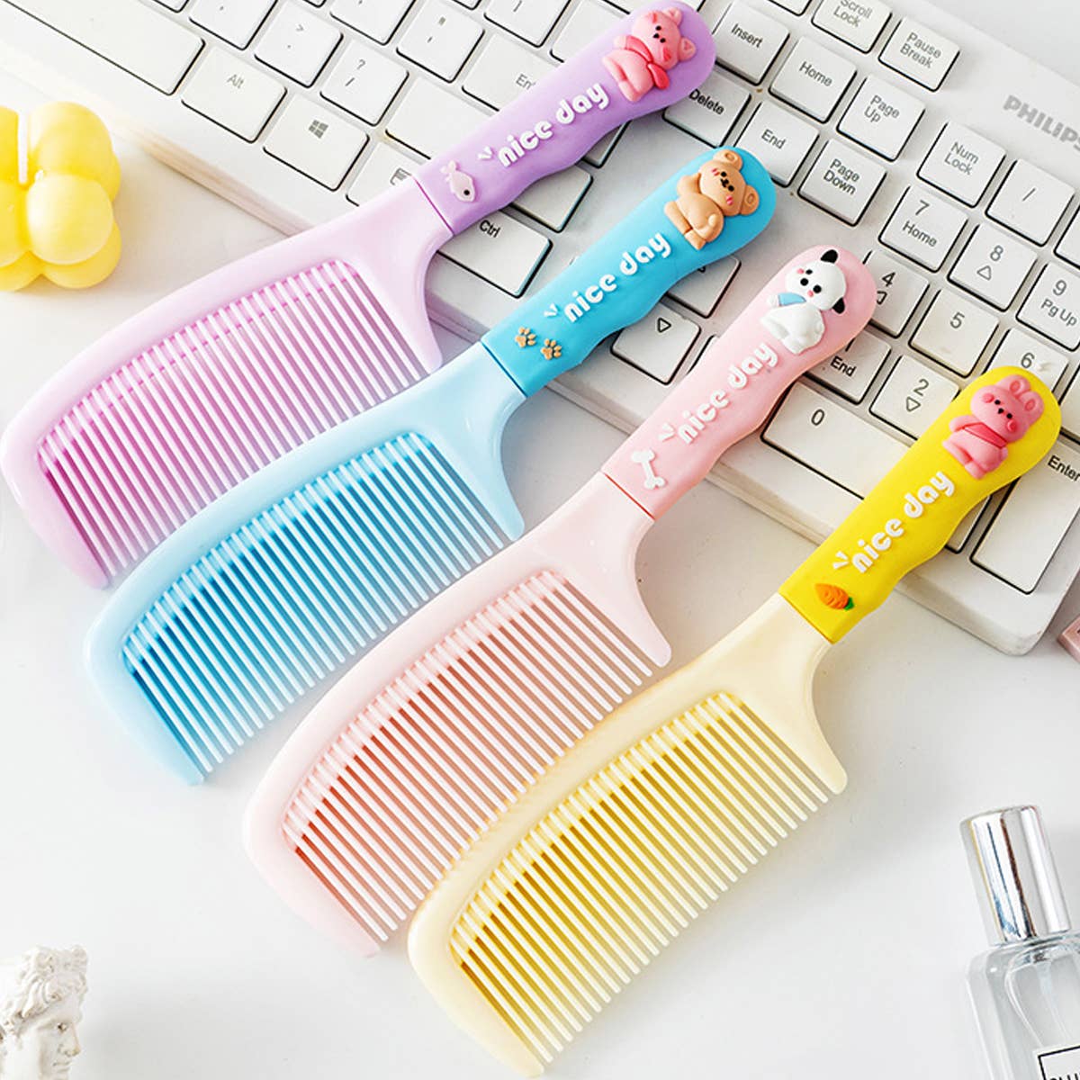 HOME SILICONE HANDLE CUTE CARTOON COMB_CWMM0907