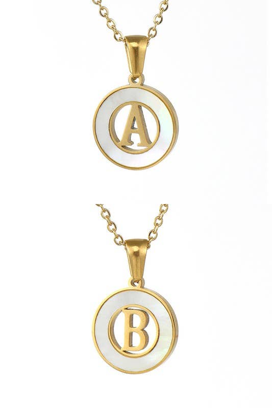 A Z ALPHABET INITIALS PENDANT NECKLACE_CWAJE222