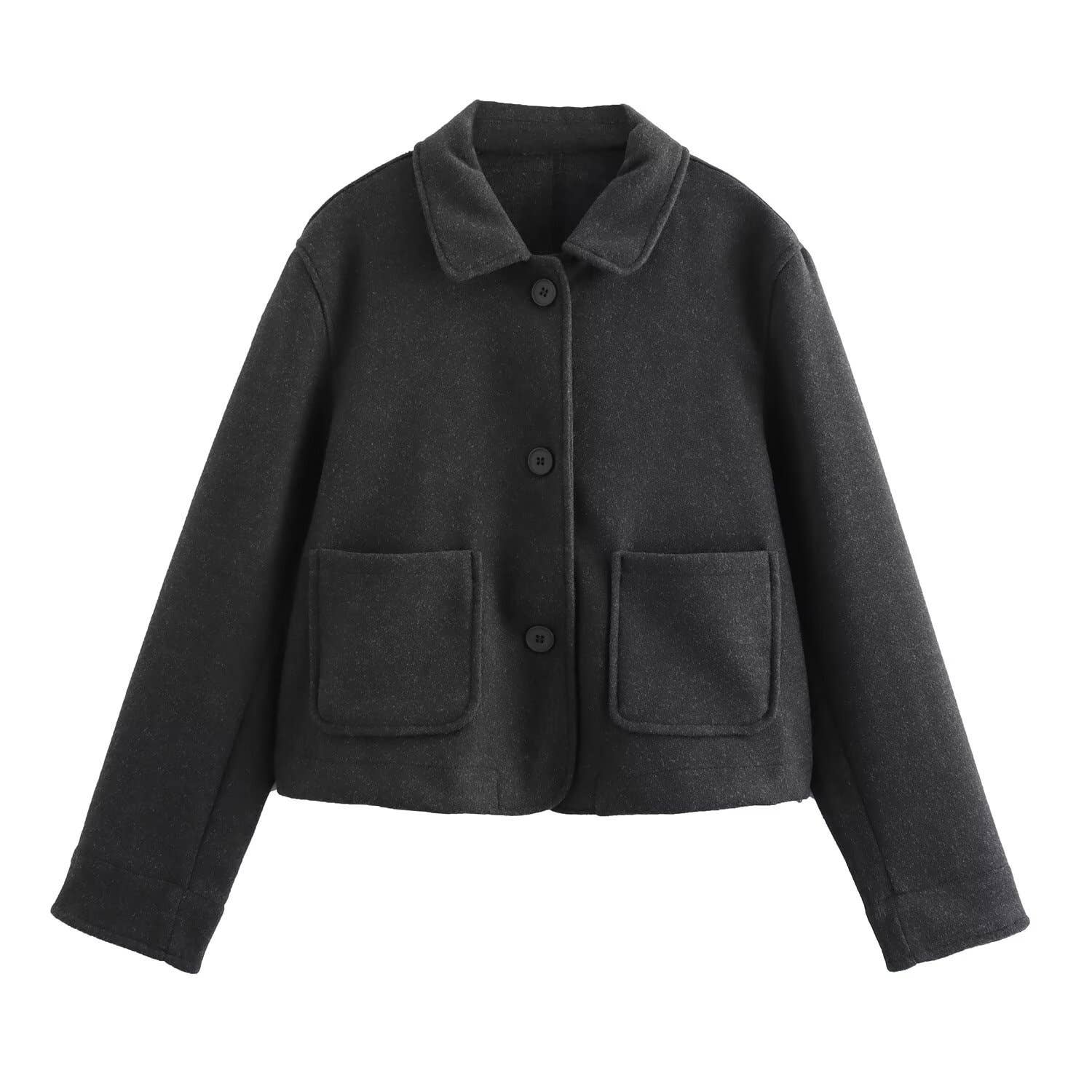 Casual Wool Lapel Blazer With Stylish Everything