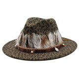 Woolen Jazz Hat Top Hat Flat Brim Hat Wide Brim Hat_Cwah2611