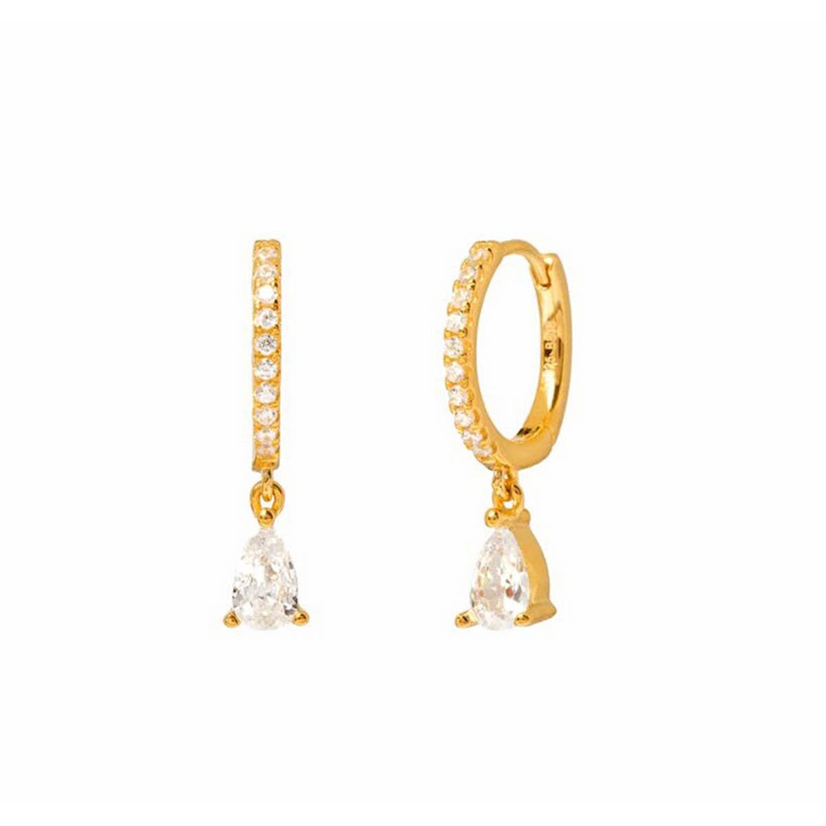 LIGHT LUXURY TEARDROP DIAMOND FRENCH EARRINGS_CWAJE1718