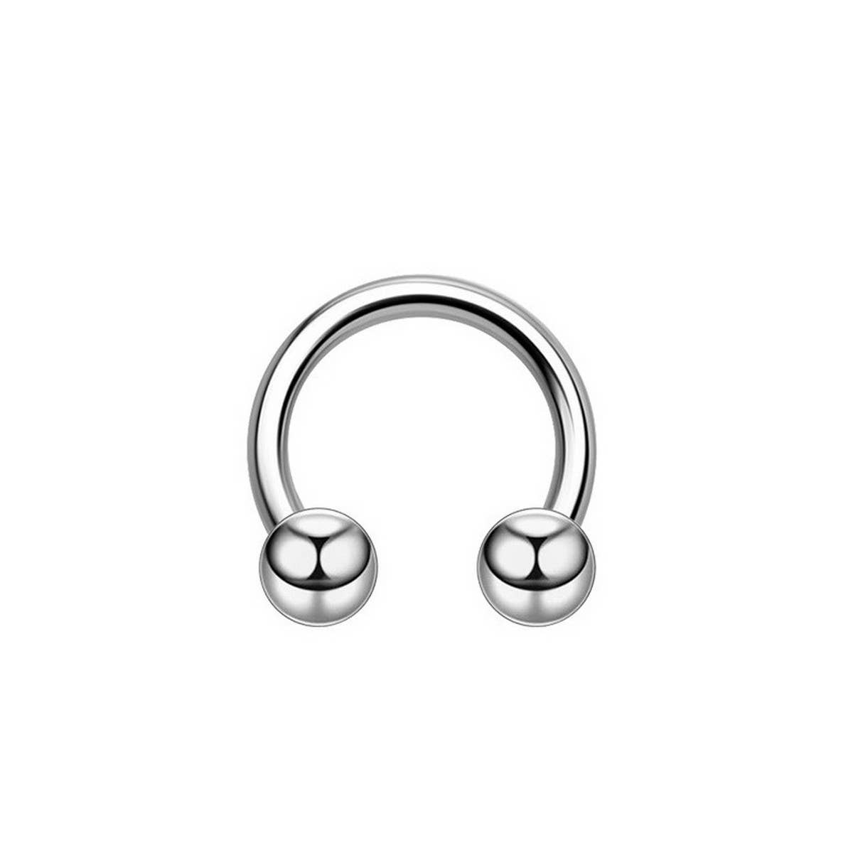 C SHAPED BALL LIP RING STAINLESS STEEL PIERCING_CWMM9586