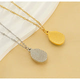 Cwaje1945_Simple Irregular Stainless Steel Necklace Gold