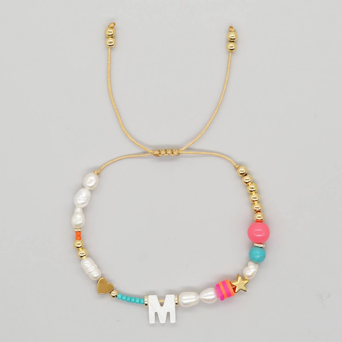 FASHION HAND WOVEN LETTER PEARL BRACELET_CWMM3812