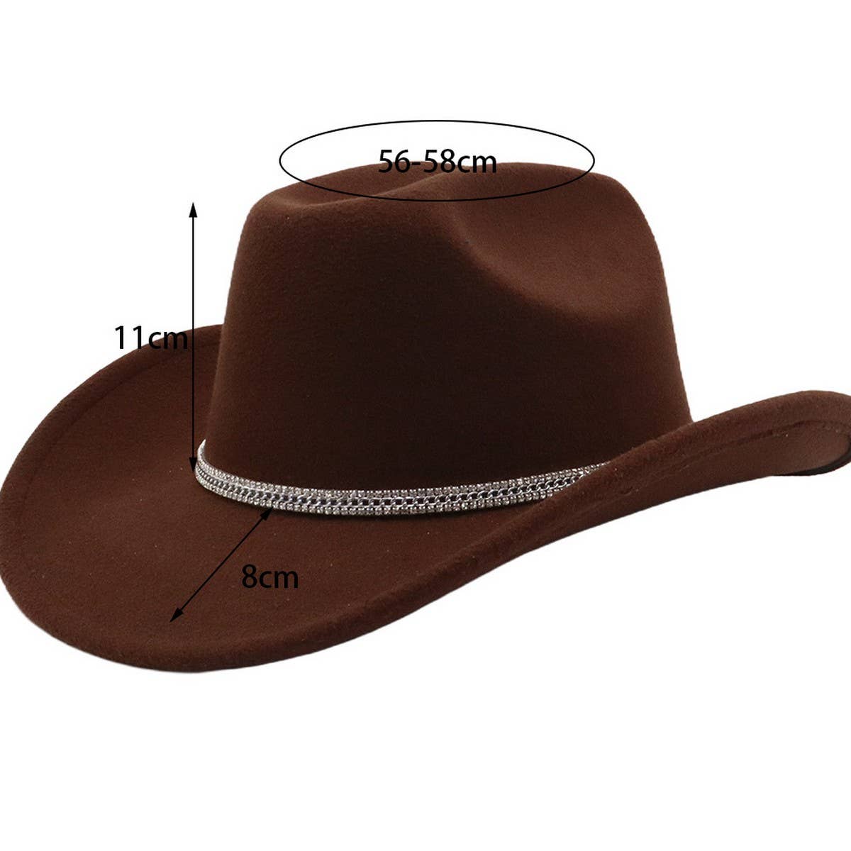 Western Wool Cowboy Fedora Hat For Couples_Cwah04397